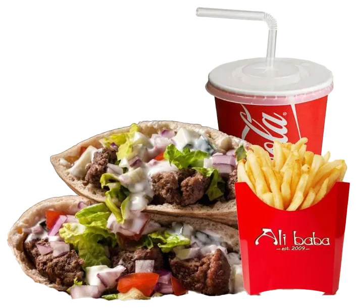 Gyros pitában menüben