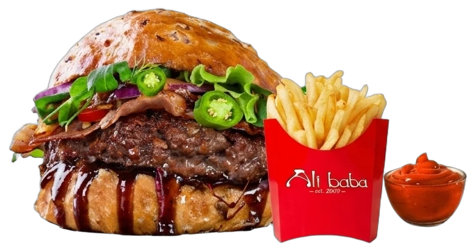 Krampusz Burger menüben